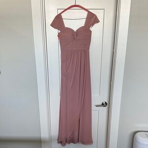 Azazie Dusty Rose Maxi Dress
